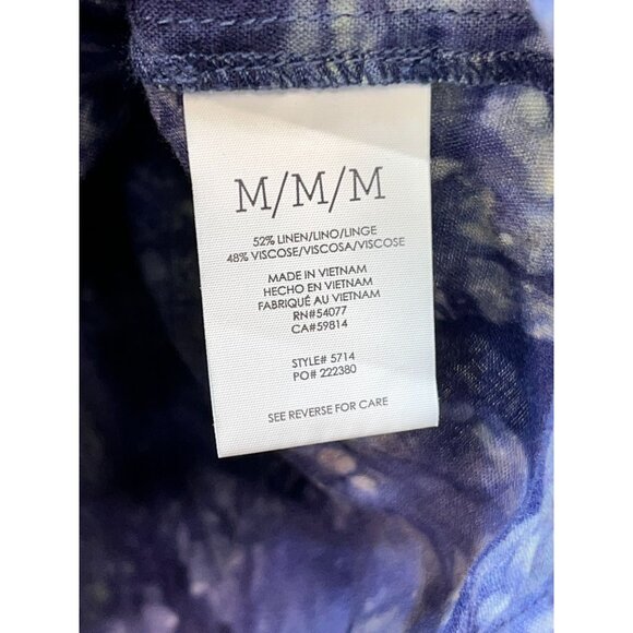 Cabi Womens Woodstock Tunic Blouse Medium Multicolor Tie-Dye Button Front Casual - Picture 4 of 13